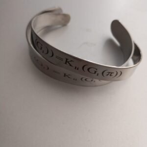 Brazalete de acero inoxidable grabado con secuencias de Grigori Grabovoi